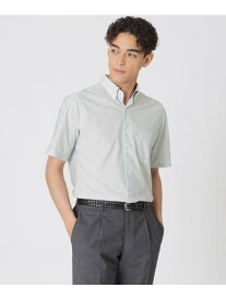 【WEB・一部店舗限定/吸水速乾/接触冷感】ミニチェックプリント ストレッチ半袖シャツ Paul Stuart ポール・スチュアート トップス シャツ・ブラウス グレー ネイビー【送料無料】[Rakuten Fashion]