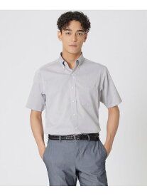 【SALE／16%OFF】【形態安定/高通気/クールビズ】シャンブレーメッシュ半袖ボタンダウンシャツ Paul Stuart ポール・スチュアート トップス シャツ・ブラウス グレー ブルー【RBA_E】【送料無料】[Rakuten Fashion]