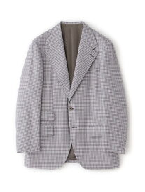 【SALE／50%OFF】【数量限定】「COLLECTION LINE」三者混ハウンドトゥース柄 ノッチドワイドラペル シングル2ボタンジャケット Paul Stuart ポール・スチュアート ジャケット・アウター テーラードジャケット・ブレザー パープル【RBA_E】【送料無料】[Rakuten Fashion]