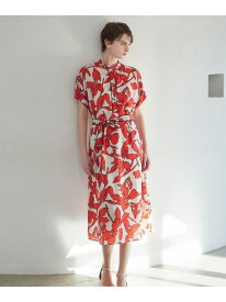 【SALE／39%OFF】【ウォッシャブル】オーディシャスフラワープリント ワンピース Paul Stuart ポール・スチュアート ワンピース・ドレス ワンピース ブラウン オレンジ【RBA_E】【送料無料】[Rakuten Fashion]