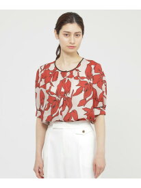 【SALE／27%OFF】【ウォッシャブル】オーディシャスフラワープリント ブラウス Paul Stuart ポール・スチュアート トップス シャツ・ブラウス ブラウン オレンジ【RBA_E】【送料無料】[Rakuten Fashion]