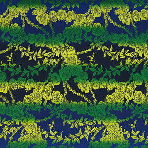 ハワイアンファブリック マルチカラー ロケラニ グラデーション柄 fab-2876MBL ハワイアン生地 TC ポリコットン 【4ヤードまでメール便可】