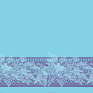 ハワイアンファブリック 水色 ククイ タパ fab-2901AQ 【4ヤードまでメール便可】