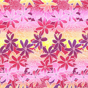 ハワイアンファブリック ピンク ティアレ グラデーション柄 fab-2921Pi【4ヤードまでメール便可】