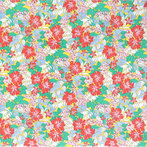 ハワイアンファブリック 黄色 ハイビスカス柄 fab-2925YW 【4ヤードまでメール便可】