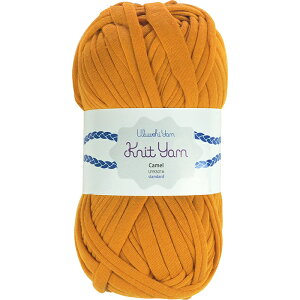 ウルベヒヤーン ニットヤーン キャメル uyky-cmlstd ●ざくざく編めるTシャツヤーン ズパゲッティヤーン ハンドメイド 小物 アクセサリー