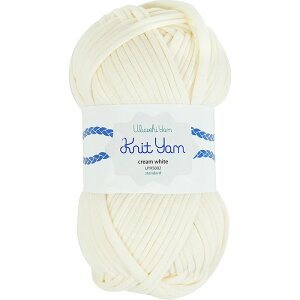 ウルベヒヤーン ニットヤーン クリームホワイト uyky-cwhstd ●ざくざく編めるTシャツヤーン ズパゲッティヤーン ハンドメイド 小物 アクセサリー