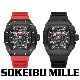 SOKEIBU MILLE クロノグラフ クォーツ デイト カレンダー 日常生活用防水 メンズ腕時計 男性用 ブランド スーツ ビジネス カジュアル 仕事 ギフト プレゼント