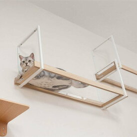 MYZOO マイズー AVENUE アベニュー CLEAR クリア アクリル キャットウォーク かわいい 壁 キャットステップ おしゃれ インスタ映え キャットステップ インテリア 100cm