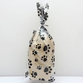 【月間優良ショップ受賞】【10枚セット】肉球セロファン袋（ビニタイ付）