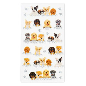 エヌビー社 シール 大(パピーズ) 犬柄 チワワ フレブル プードル シュナウザー 柴犬 ダックスフンド 子犬