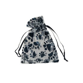 肉球 オーガンジー袋 巾着 足あと あしあと 猫柄 犬柄 プレゼント袋 アクセサリー袋 ギフト