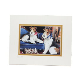 Suzanne ワイヤーフォックステリアプリントアート スザンヌ 絵画 犬柄