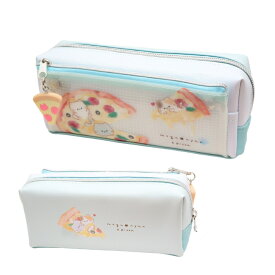 モグニャン フラップ付きBOXペンポーチ（ピザ）mogunyan もぐにゃん 猫柄 筆箱 カミオジャパン