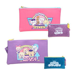 ちいかわ フラットペンケース 筆箱 ポーチ ディナー ランチ CHIIKAWA キャラクターグッズ