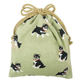 柴犬 黒柴くん 巾着 小 犬柄 小物入 日本製 濱文様 はまもんよう