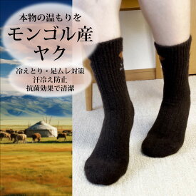靴下 冬 モンゴル産 ヤク 100% 冷え知らず プレミアムウォームソックス 底パイル クルー丈 23cm-25cm/25cm-27cm/27cm-28cm プレゼント