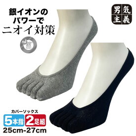 靴下 メンズ 五本指 カバーソックス 2足組 銀マジック 銀イオン 抗菌 防臭 脱げにくい 5本指 くるぶし 見えない スニーカーソックス 紳士 プラスAGスポーツ PAX-ASIAN 310