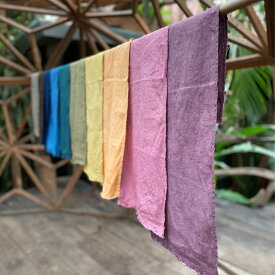 パヤカ asana ヘンプ100% てぬぐい＜草木染め＞【メール便OK】てぬぐい 麻 エスニック　アジアンファッション　リゾートコーデ