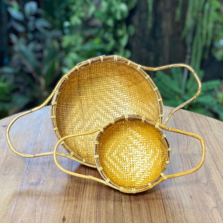 楽天市場 バンブー 取手付き ザル Mサイズ おしゃれ雑貨 アジアン雑貨 エスニック パヤカ楽天市場店