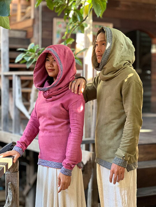 楽天市場】asana ヘンプコットン ふかふか ゆったり フード パーカー  