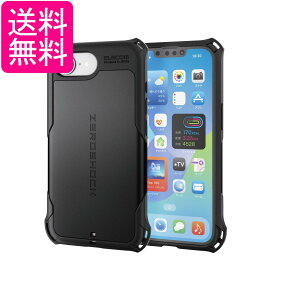 �G���R�� PM-A25SZEROBK �u���b�N iPhone 16e �P�[�X �Ռ��z�� �t�B�����t�� �ϏՌ� �Ռ��z�� ZEROSHOCK �X�g���b�v�z�[���t�� ��������