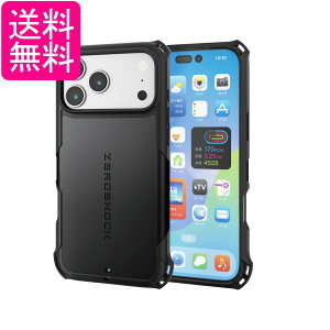 �G���R�� PM-A25DZEROMGBK iPhone 17 Pro Max �P�[�X ZEROSHOCK MAGKEEP �ϏՌ� �Ռ��z�� �t�B�����t�� �u���b�N ELECOM ��������