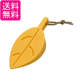ドアストッパー イエロー 室内 ゴム 玄関 ドア止め かわいい シリコン 葉っぱ おしゃれ 紐付き (管理S) 送料無料
