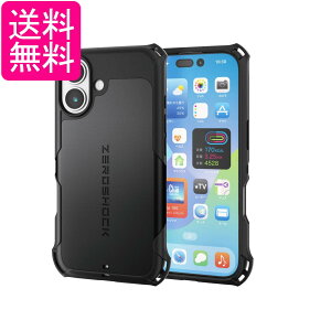 �G���R�� PM-A25AZEROMGBK iPhone 17 �P�[�X �J�o�[ �n�C�u���b�h �Ռ��z�� ZEROSHOCK MAGKEEP ���C�����X�[�d�Ή� ELECOM ��������