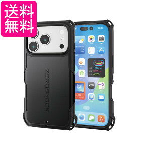 �G���R�� PM-A25CZEROMGBK �u���b�N iPhone 17 Pro �P�[�X �J�o�[�Ռ��z�� ZEROSHOCK MAGKEEP ���C�����X�[�d�Ή� ELECOM ��������