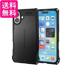 GR PM-A24BZEROBK ubN iPhone 16 Plus P[X ϏՌ Ռz ZEROSHOCK tBt 4p_p[ ELECOM 