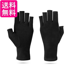 指なし 手袋型サポーター 手首・関節サポート フィット感抜群 作業用 スポーツ用 ブラック S (管理S) 送料無料