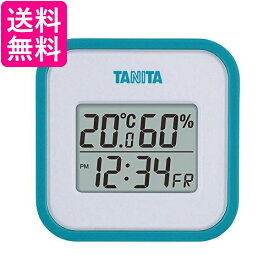 2個セット タニタ TT-558 BL ブルー 温湿度計 温度 湿度 デジタル 壁掛け 時計付き 卓上 マグネット 送料無料