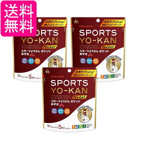 3個セット 井村屋 スポーツようかん ポケット あずき (5本入り) 18g×5本 スティックタイプ エネルギー補給 運動 アウトドア 送料無料