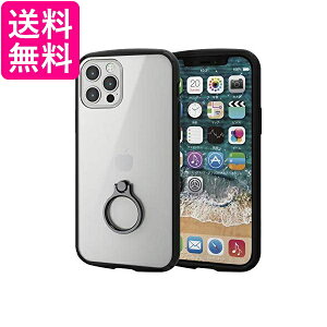エレコム iPhone 12 / 12 Pro ケース ハイブリッド 耐衝撃 TOUGHSLIM LITE フレームカラー リング付 ブラック PM-A20BTSLFCRBK 送料無料 【G】