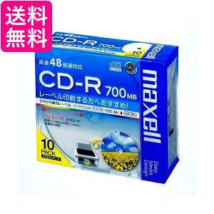 maxell f[^p CD-R 700MB 48{Ή CNWFbgv^ΉzCg(Ch) 10 5mmP[X  yGz
