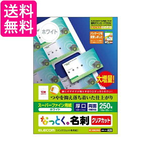 エレコム MT-HMK2WNZ 名刺用紙 マルチカード A4サイズ クリアカット 250枚 厚口 両面印刷 インクジェットマット紙 送料無料 【G】
