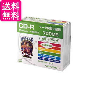 C HIDISC CD-R f[^p 700MB 52{Ή 5mmSlimP[X zCg Chv^u HDCR80GP10SC 10pbN  yGz