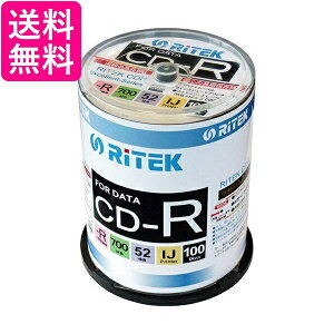 RiTEK CD-R700WPX100CK C f[^p CD-R 700MB L^ v^u 52{ 100  yGz