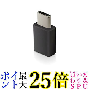 �G���R�� MPA-MBFCMADNBK �u���b�N USB TYPE C �ϊ��A�_�v�^ 3A�o�͂Œ��}���[�d micro-B�[�q��USB Type-C�[�q�ɕϊ� ��������
