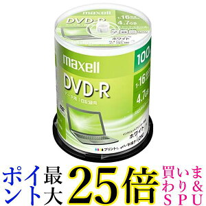 }NZ DR47PWE.100SP f[^p DVD-R 4.7GB 1-16{ CNWFbgv^[Ή 100 zCg Maxell 