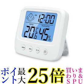 デジタル温湿度計 温湿度計 デジタル時計 温度計 湿度計 アラーム時計 卓上 壁掛け (管理S) 送料無料