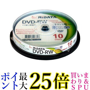 RiDATA DVD-RW120 10WHT N DVD-RW JԂ^p 10 XshP[X 