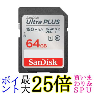 TfBXN SDSDUWC-064G-JN3IN 64GB Ultra PLUS SDXC UHS-IJ[h SanDisk 