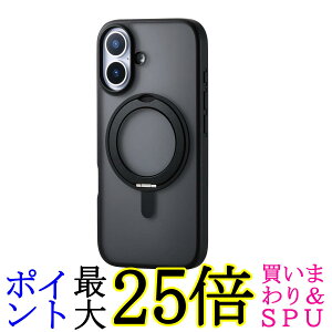 �G���R�� PM-A25AMAGSTBK �u���b�N iPhone 17 �P�[�X �J�o�[ �N���A �ϏՌ� �Ռ��z�� �}�O�l�b�g MAGKEEP ��]���X�^���h ��������