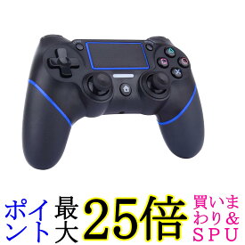 PS4 コントローラー 互換 ワイヤレス Bluetooth タッチパッド 加速度センサー 重力感応 6軸センサー イヤホンジャック付き PC Windows10対応 2021最新版 (管理S) 送料無料