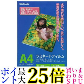 ナカバヤシ LPR-A4E2 ラミネートフィルム 100枚入 216×303mm A4 NAKABAYASHI 送料無料