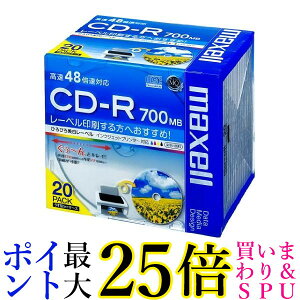 }NZ CDR700S.WP.S1P20S f[^p CD-R 700MB 48{Ή Ch 20 5mmP[X maxell 