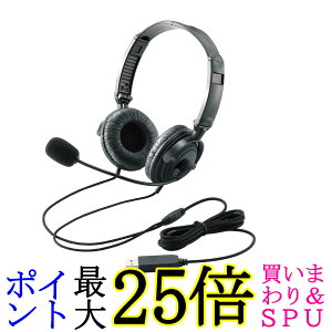 GR HS-HP20UBK wbhZbg  I[o[wbh L USB }CN 1.8m ubN ELECOM 