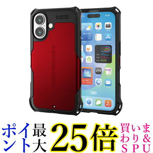 �G���R�� PM-A24AZERORD iPhone 16 �P�[�X ZEROSHOCK 6.1�C���` ���b�h ELECOM ��������